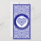 Carte Dentelle en céramique Bleu de Grèce (Dos)