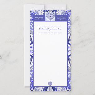 Carte Dentelle en céramique Bleu de Grèce