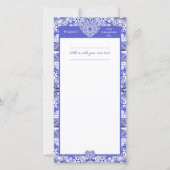 Carte Dentelle en céramique Bleu de Grèce (Devant)