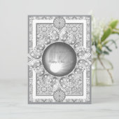 Carte Dentelle en céramique Gris (Debout devant)