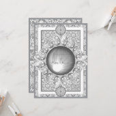 Carte Dentelle en céramique Gris (Devant/Arrière en situation)