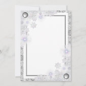 Carte Dentelle en céramique grise et flocon de neige (Dos)