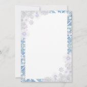 Carte Dentelle en céramique grise et flocon de neige (Dos)