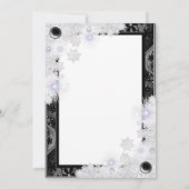 Carte Dentelle en céramique noir & flocon de neige (Dos)