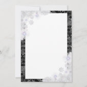 Carte Dentelle en céramique Noir & flocon de neige (Dos)