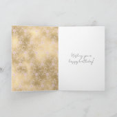 Carte Dentelle Fleurie Rose Or (Intérieur)