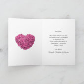 Carte Dentelle rose floral rustique Hydrangea Fête des M (Intérieur)