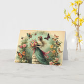 Carte Dentelle victorienne (Fleur jaune)