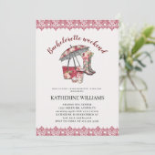 Carte Dentelles et fleurs Bachelorette week-end Invitati (Debout devant)