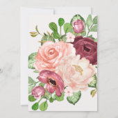 Carte Dentelles et fleurs Bachelorette week-end Invitati (Dos)