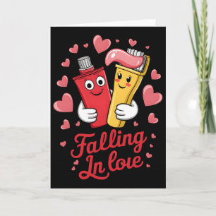 Carte Dentifrice de la Saint-Valentin Brosse à dents Amo