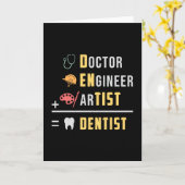 Carte Dentist Dental Dents Docteur Dent Dent Drôle Idée  (Fleur jaune)