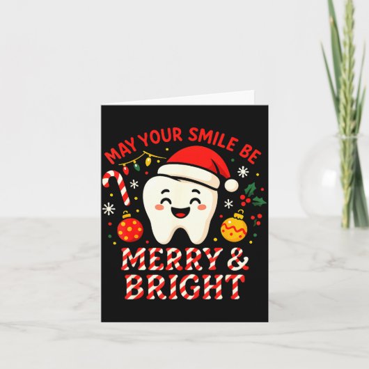 Carte Dentist Merry Christmas May Your Smile Be Merry An (Devant)