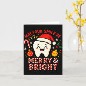 Carte Dentist Merry Christmas May Your Smile Be Merry An (Fleur jaune)