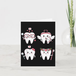 Carte Dentiste de la Saint-Valentin Dent Funny Dentaire