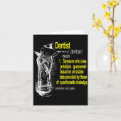 Carte Dentiste définition assistant dentaire dentaire (Fleur jaune)