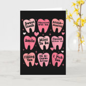Carte Dentiste dentaire de la Saint-Valentin Dent Teeth  (Fleur jaune)
