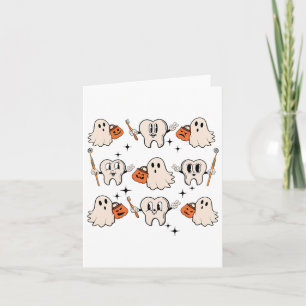Carte Dentiste Halloween Hygiéniste Dentaire Dents Fantô