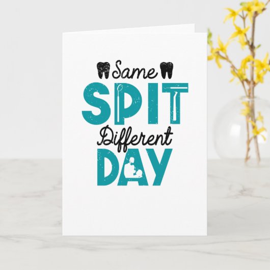 Carte Dentiste Profession dentaire Technicien dentaire (Fleur jaune)