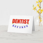 CARTE DENTISTE RETRAITÉ (Fleur jaune)