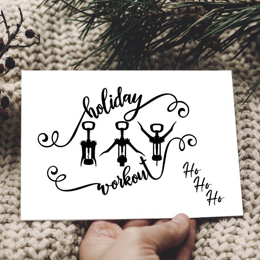 Carte d'entraînement de Noël de vacances amusante