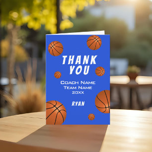 Carte d'entraîneur du Merci de basket-ball bleu