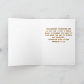 Carte d'entraîneur Merci violet Nom de l'équipe Ph (Intérieur)