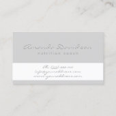 Carte d'entraîneur minimaliste en nutrition gris s (Dos)