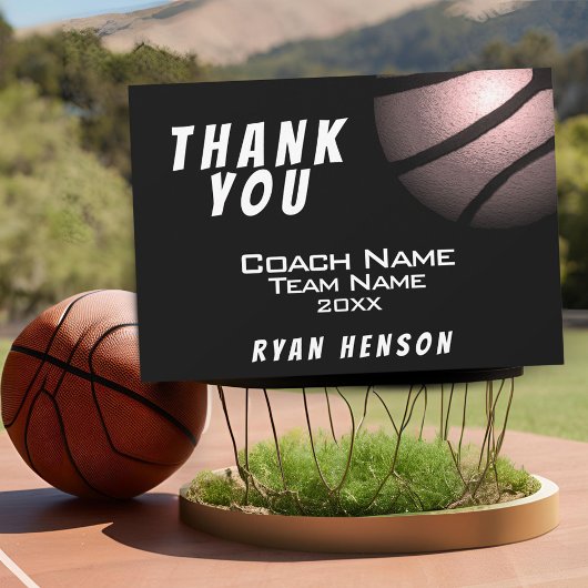 Carte d'entraîneur moderne en Merci noir à bille m