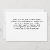 Carte d'entraîneur pour Merci de balle de volley-b (Dos)