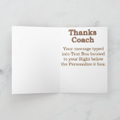 Carte d'entraîneur Vintage personnalisée, nom de l (Intérieur)