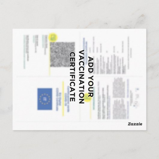 Carte d'entrée de certificat de vaccin vert de cod (Dos)