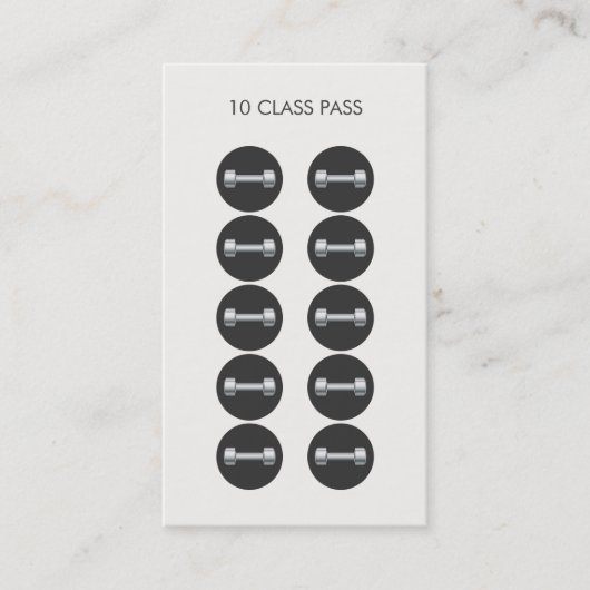 Carte d'entrée de classe Fitness 10 (Devant)