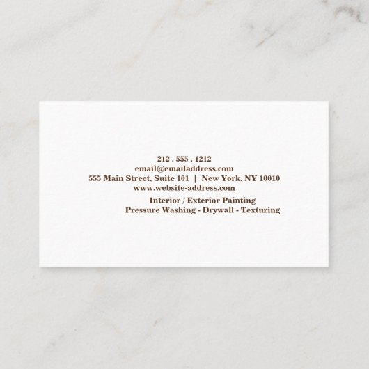 Carte d'entreprise (Dos)