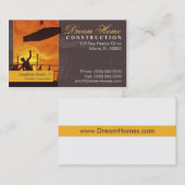 Carte d'entreprise de construction (Devant / Derrière)