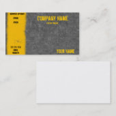 Carte d'entreprise de construction (Devant / Derrière)