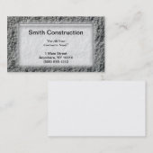 Carte d'entreprise de construction (Devant / Derrière)