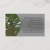 Carte d'entreprise de services d'arbre (Dos)