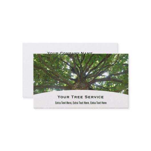 Carte d'entreprise de services d'arbre (Devant/Arrière en situation)
