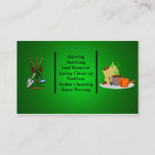 Carte d'entreprise de services de jardin (Dos)