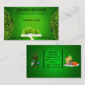 Carte d'entreprise de services de jardin (Devant / Derrière)