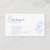 Carte d'entreprise de services de nettoyage (Devant)