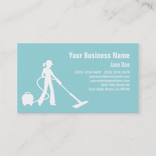 Carte d'entreprise de services de nettoyage (Devant)