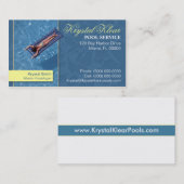 Carte d'entreprise de services de piscine (Devant / Derrière)