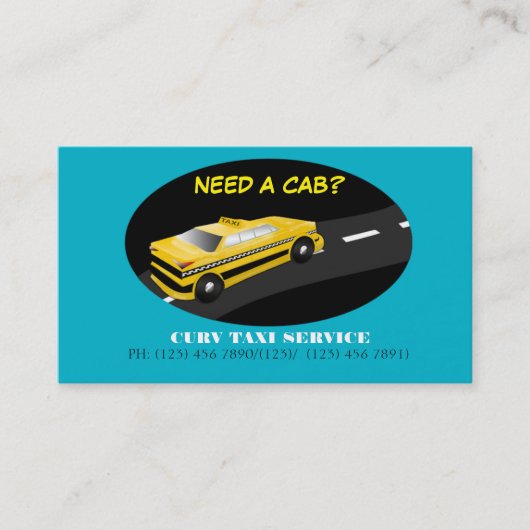 Carte d'entreprise de services de taxi (Devant)
