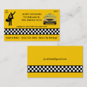 Carte d'entreprise de services de taxi (Devant / Derrière)