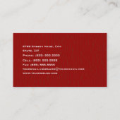 Carte d'entreprise immobilière (Dos)