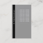 Carte d'entreprise immobilière (Dos)