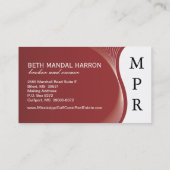 Carte d'entreprise immobilière (Dos)