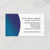 Carte d'entreprise immobilière (Dos)